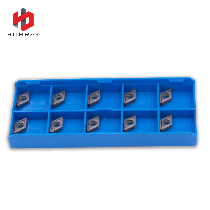 DCMT070208-TF CNC Lathe Turning Tools Inserts Tungsten Carbide Inserts with Purplish Red PVD Coating for Steel