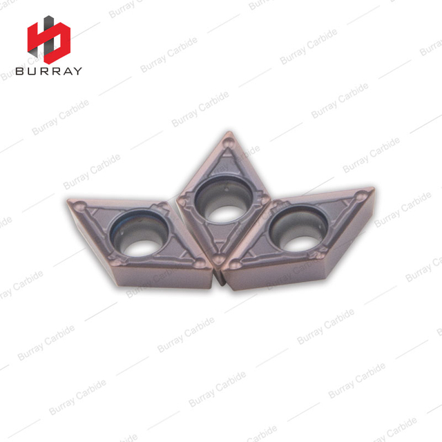 DCMT11T304-MV Tungsten Carbide Turning Insert for CNC Lathe Cutting Tools with PVD Coated