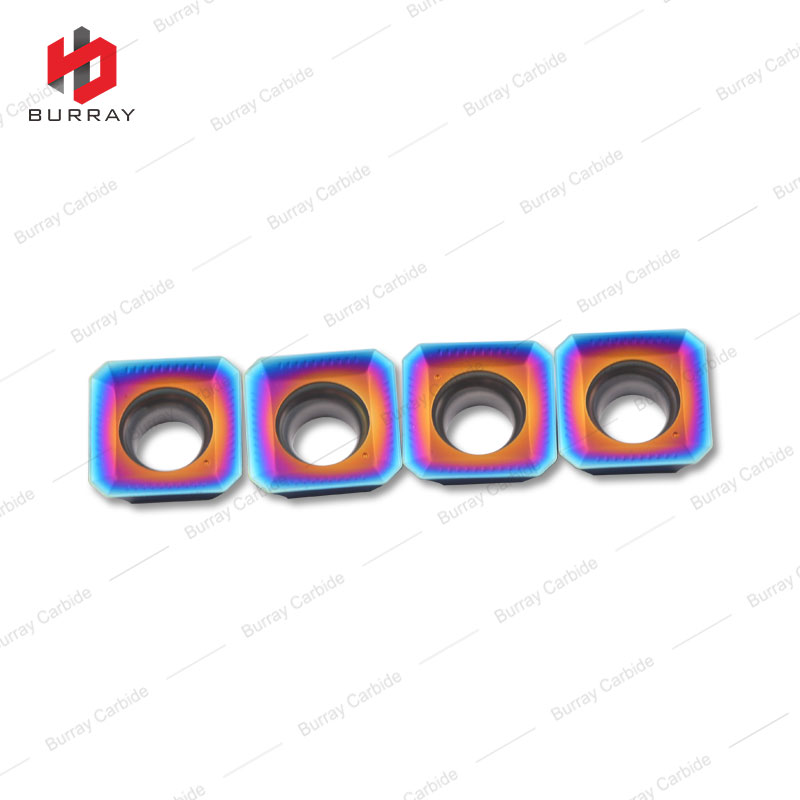 Colorful Inserts SEMT1204AFSN Indexable Tungsten Carbide Milling Inserts with PVD Coating