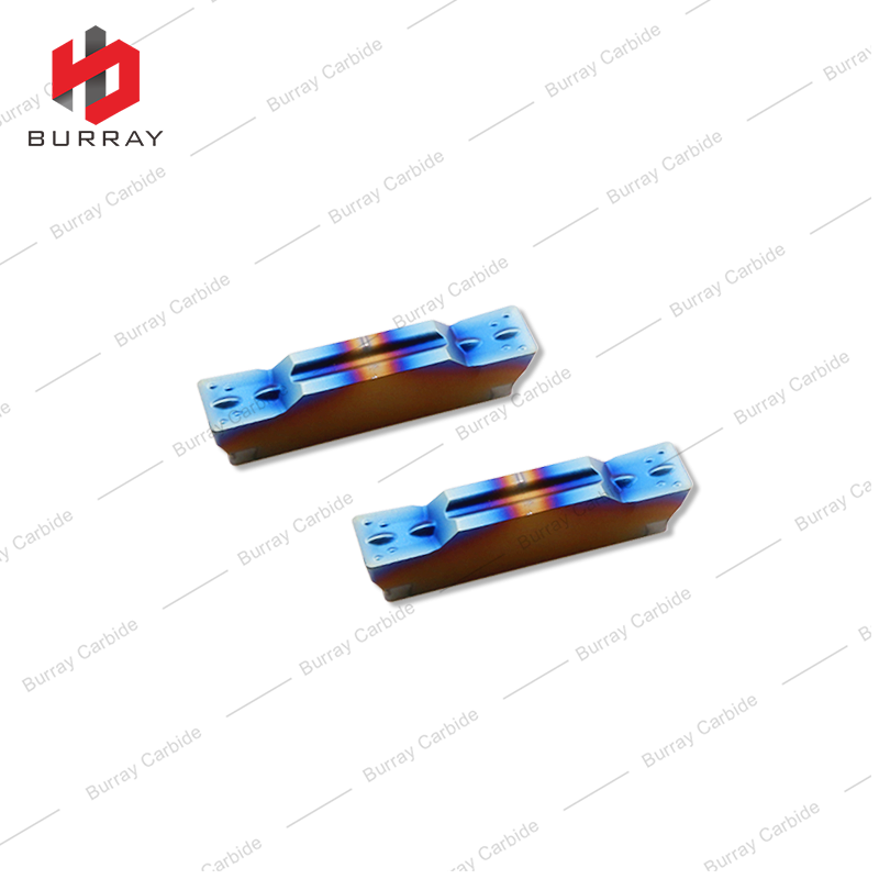 Tungsten Carbide Grooving Inserts MGMN400-M for Quenched Stainless Titanium Alloy with Colorful PVD Coated