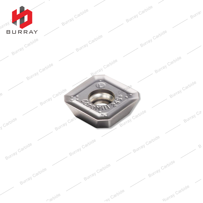 Lathe Tools Carbide CNC Milling Inserts R245-12T3E-PL with PVD Coating for Stainless Steel Hardened Steel and Heat Resistant Alloys