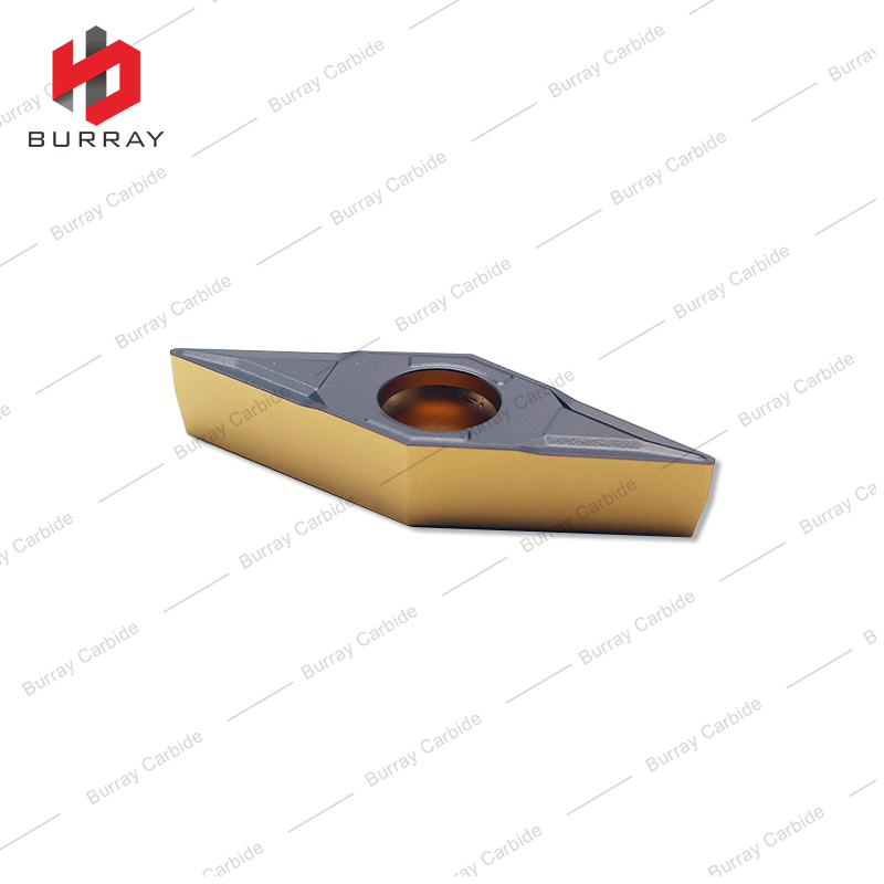 Burray Tool for Metal Cutting Insert Diamond Shaped 35deg VBMT Carbide Inserts VBMT160404-PF CNC Alloy Blade 10 PCS