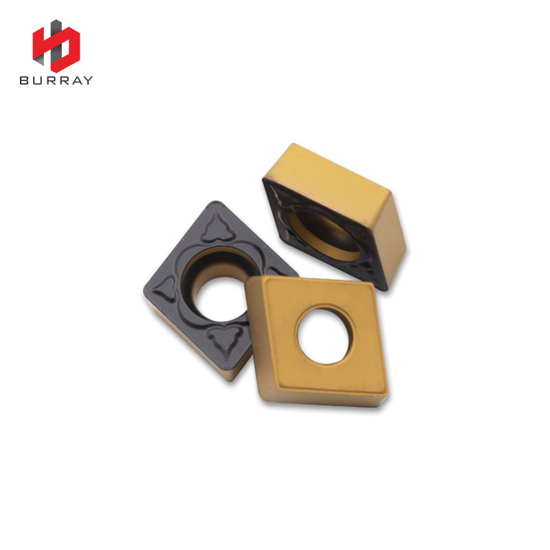 CCMT09T308-PM High Quality Carbide Inserts CNC Turning Tool Lathe Cutter Tools with Yellow Black Bi-color CVD Coating