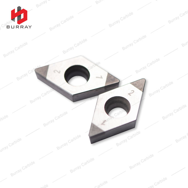 DCGW070204 rhombic inserts with 2 CBN Tips for Machining Hardened Steel, Sintered Metals and High Temperature Alloys