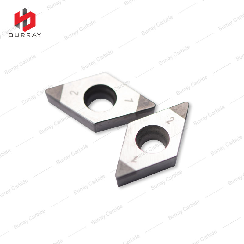 DCGW070204 rhombic inserts with 2 CBN Tips for Machining Hardened Steel, Sintered Metals and High Temperature Alloys