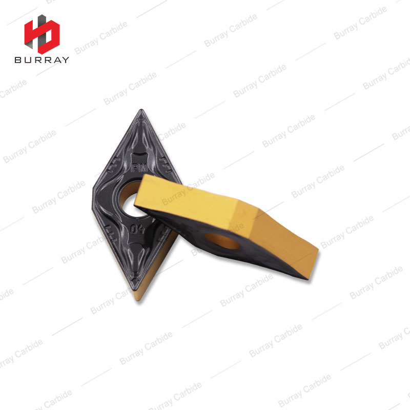 DNMG150404-PM CNC Lathe Machining Cutting Tool Carbide Inserts with Yellow Black Bi-color CVD Coating
