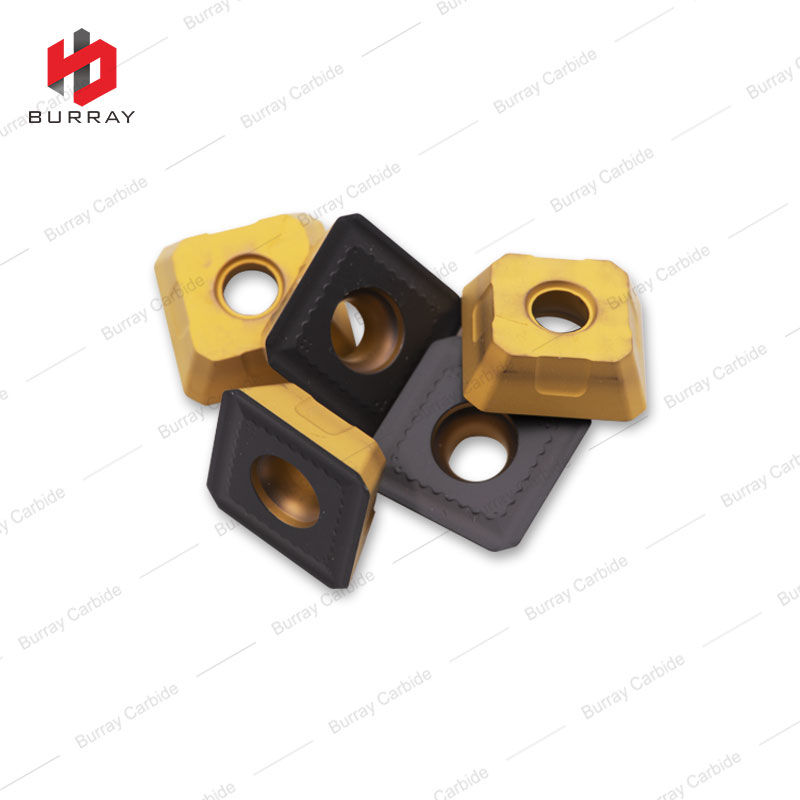 R245-18T6M-PM Carbide Face Milling Insert with Yellow Black CVD Coating