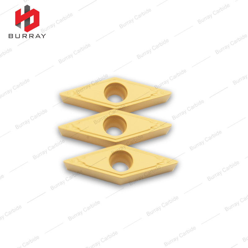 VBMT160404-HQ Tungsten Carbide Turning Insert with Yellow CVD Coating