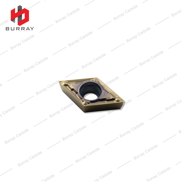 DCMT11T304-MV 55° Rhombic CNC Turning Insert PVD Coated for Steel Machining