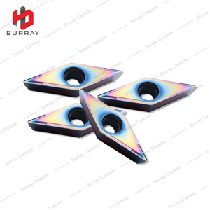 CNC Tungsten Carbide Turning Insert for Titanium Alloy Quenched Steel VCMT160404-MS with PVD Coated