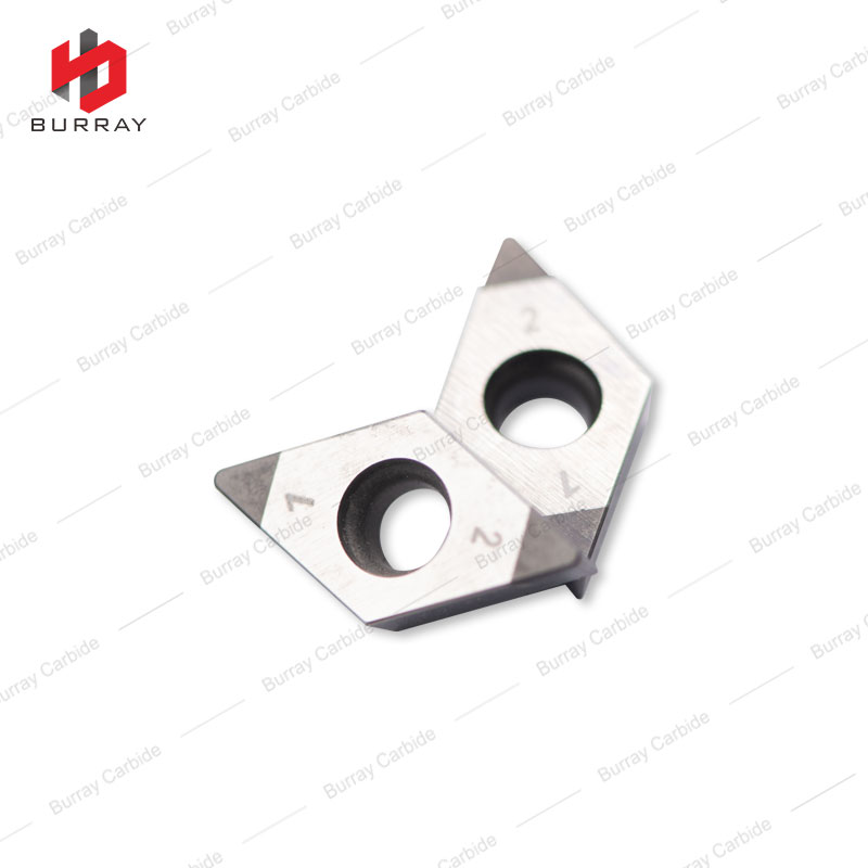 DCGW070204 rhombic inserts with 2 CBN Tips for Machining Hardened Steel, Sintered Metals and High Temperature Alloys