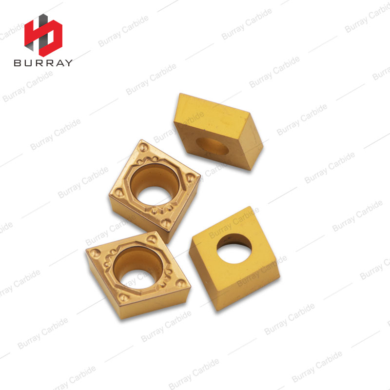 CCMT09T302-HQ Tungsten Carbide Turning Inserts with Yellow CVD Coating for Stainless Steel