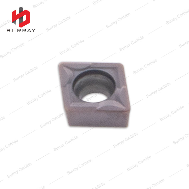 CCMT09T308-TF CNC Tungsten Cutting Tools Turning Lathe Carbide Inserts with Purplish Red Coating for Stainless Steel