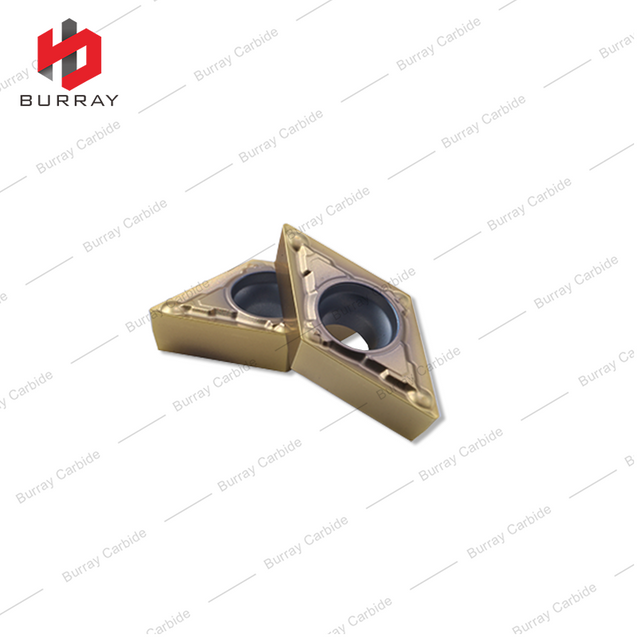 DCMT11T304-MV 55° Rhombic CNC Turning Insert PVD Coated for Steel Machining