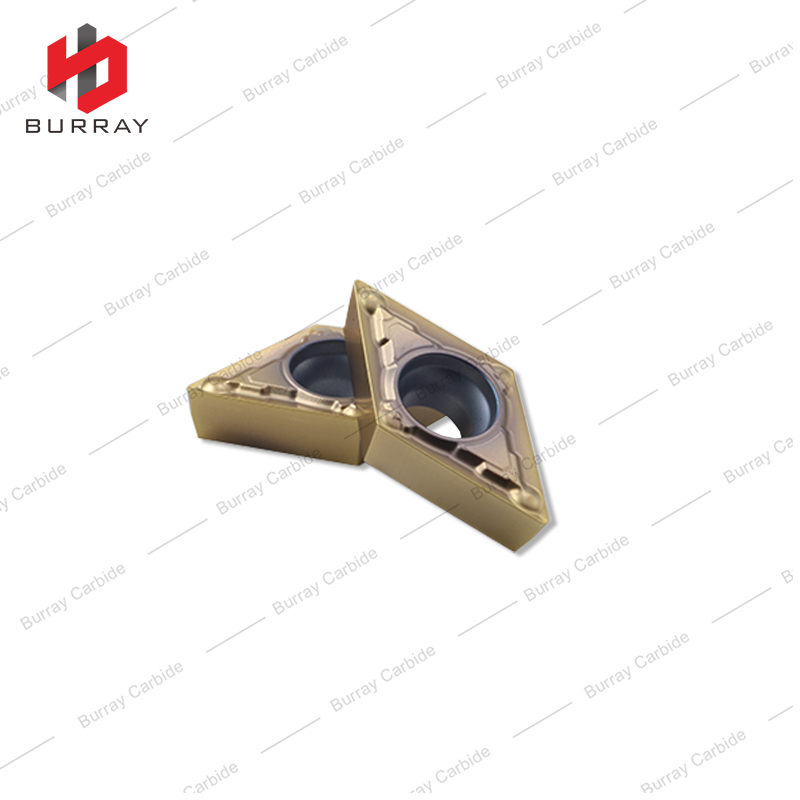 DCMT11T304-MV 55° Rhombic CNC Turning Insert PVD Coated for Steel Machining