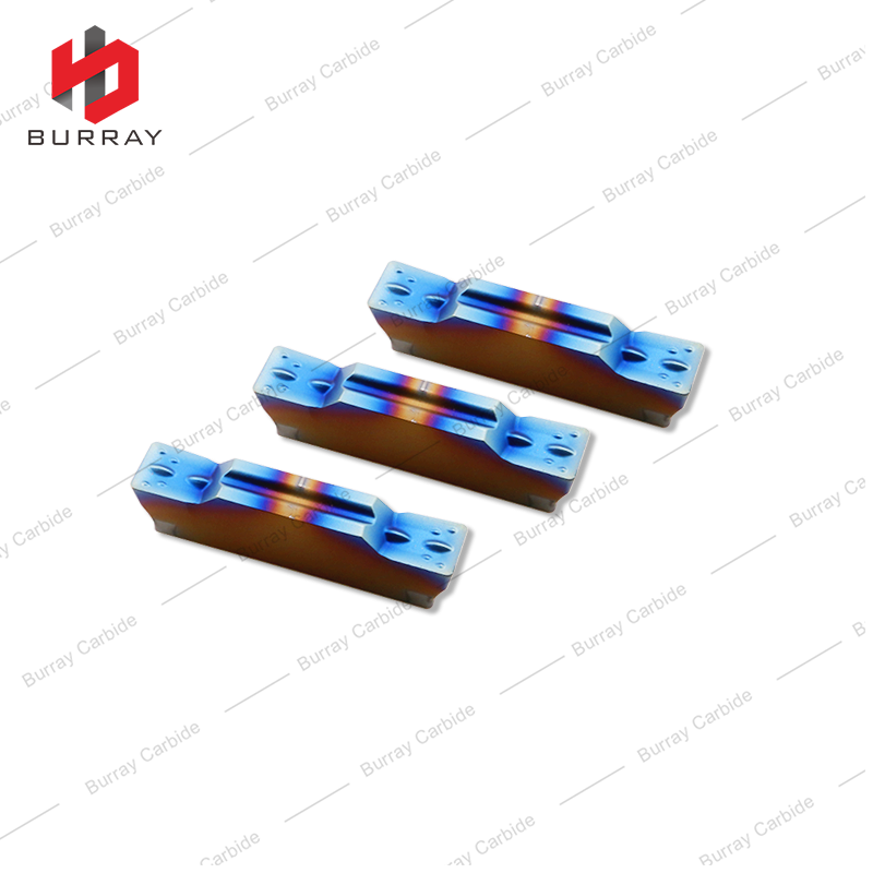 Tungsten Carbide Grooving Inserts MGMN400-M for Quenched Stainless Titanium Alloy with Colorful PVD Coated
