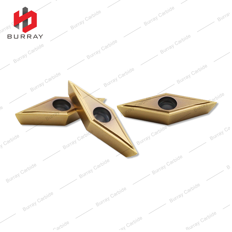 VCGT 35°Rhombic Turning Insert for CNC Swiss-type Lathe VCGT110301-V for Finish Machining of Steel and Stainless Steel