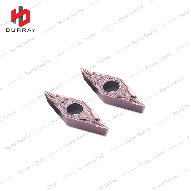 Customized Tungsten Carbide Turning Inserts VBMT110302-VF with PVD Coated for Precision Boring Insert of Stainless Steel Small Parts