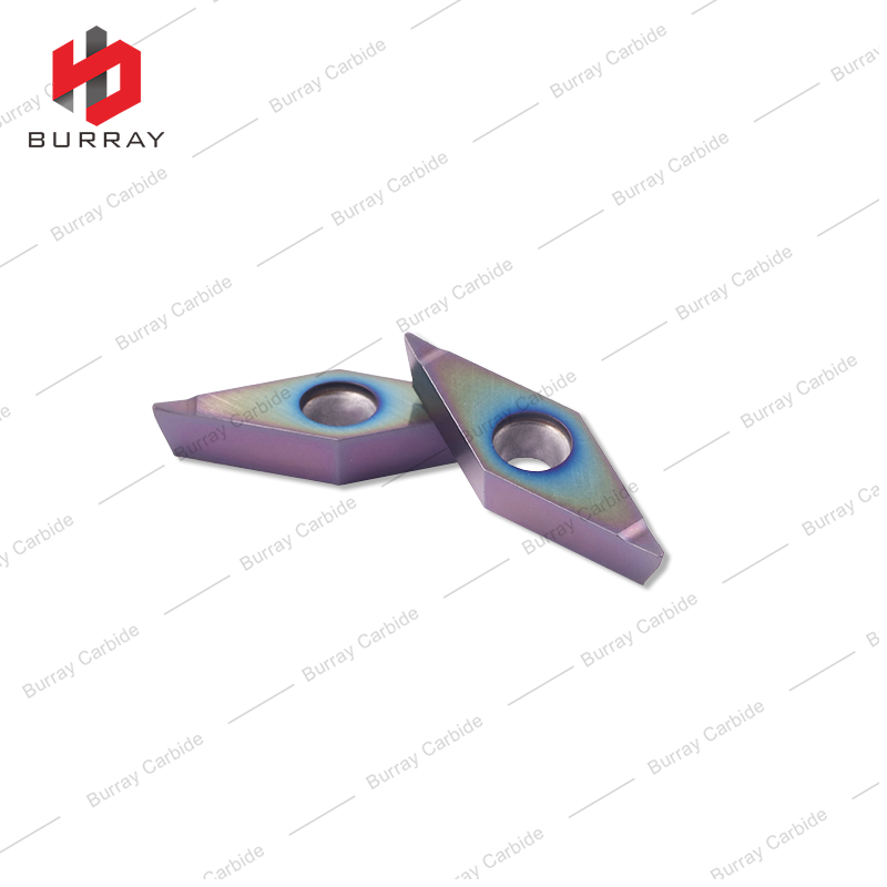 Tungsten Carbide Turning Inserts VBMT160404/08-N CNC Turning Parts Machinery with PVD Coated of High Hardness Quenched Steel Materials