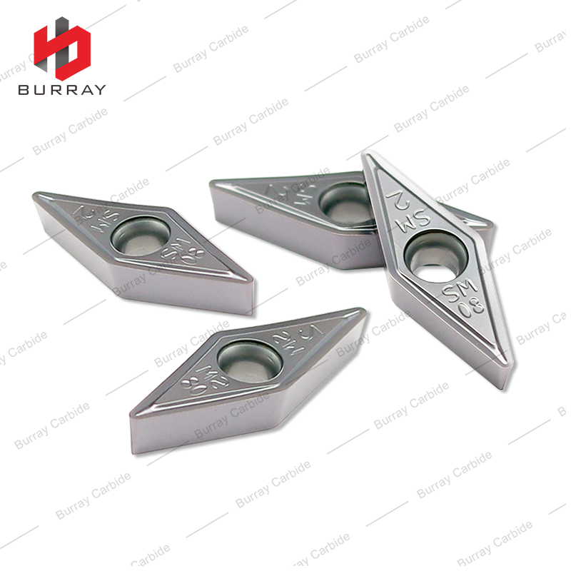 Tungsten Carbide Inserts VCMT Rhombic Boring Turning Inserts for Aluminum VCMT160408-SM CNC Lathe Machining