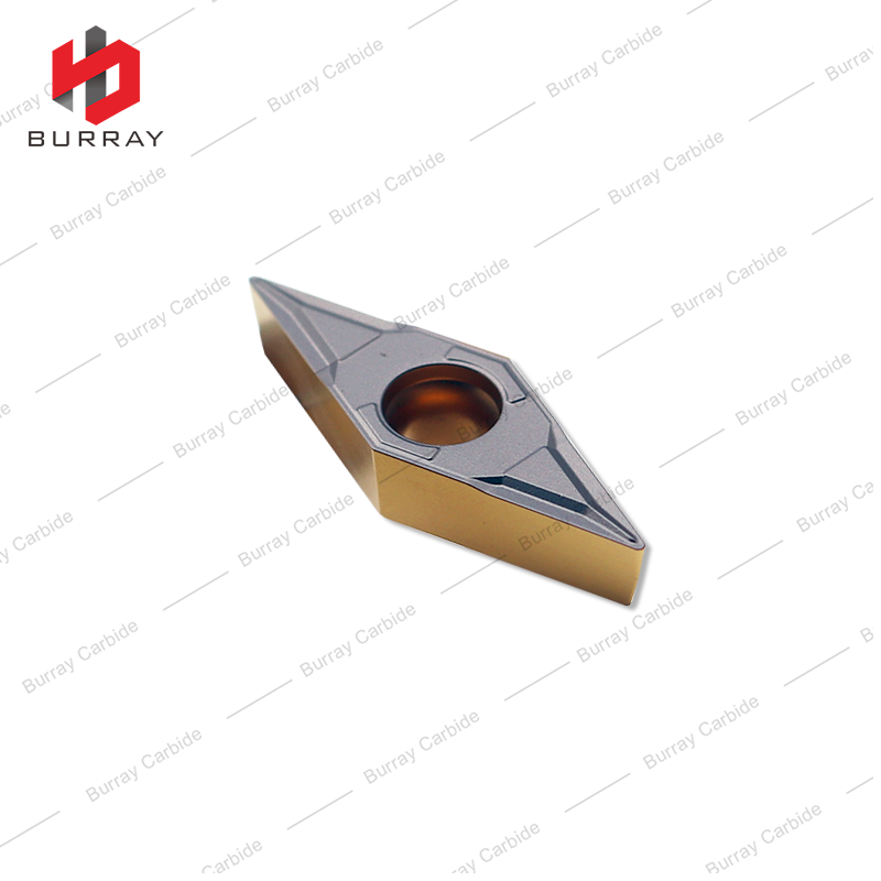 Burray Tool for Metal Cutting Insert Diamond Shaped 35deg VBMT Carbide Inserts VBMT160404-PF CNC Alloy Blade 10 PCS