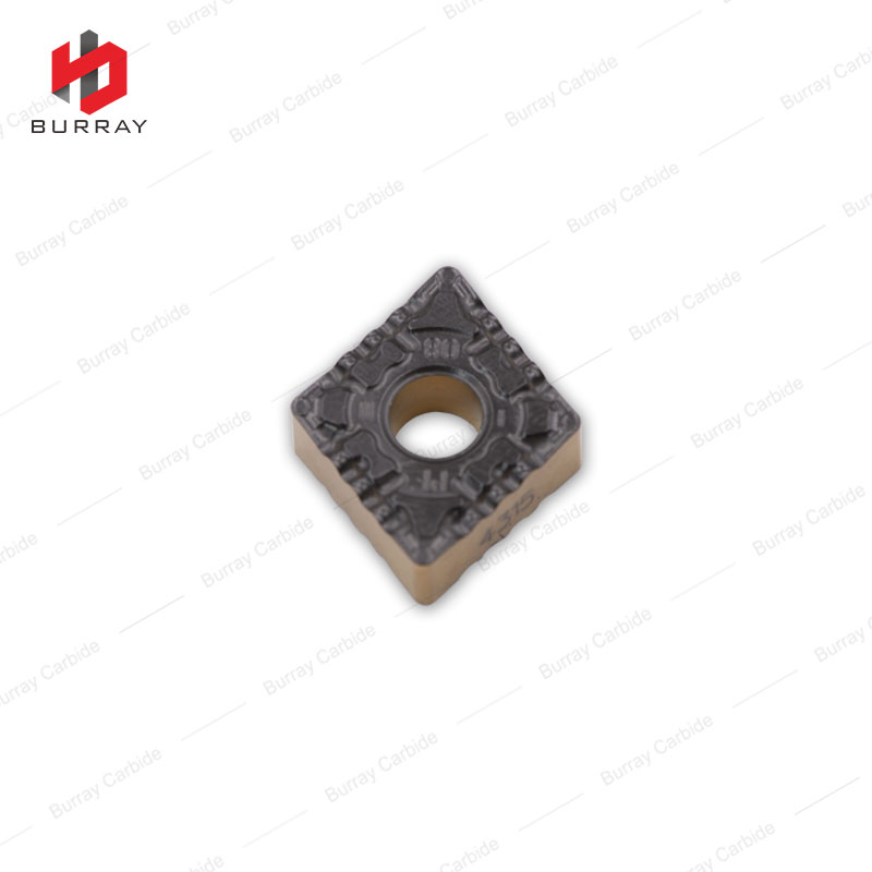 CNMG120404-PF Tungsten Carbide Insert CNC Lathe Carbide Turning Inserts with Yellow Black Bi-color Double Color CVD Coating