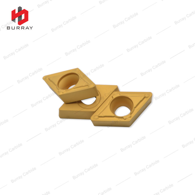DCMT11T304-PS High Quality Tungsten Carbide Turning Insert with Yellow CVD Coating CNC Lathe Tool