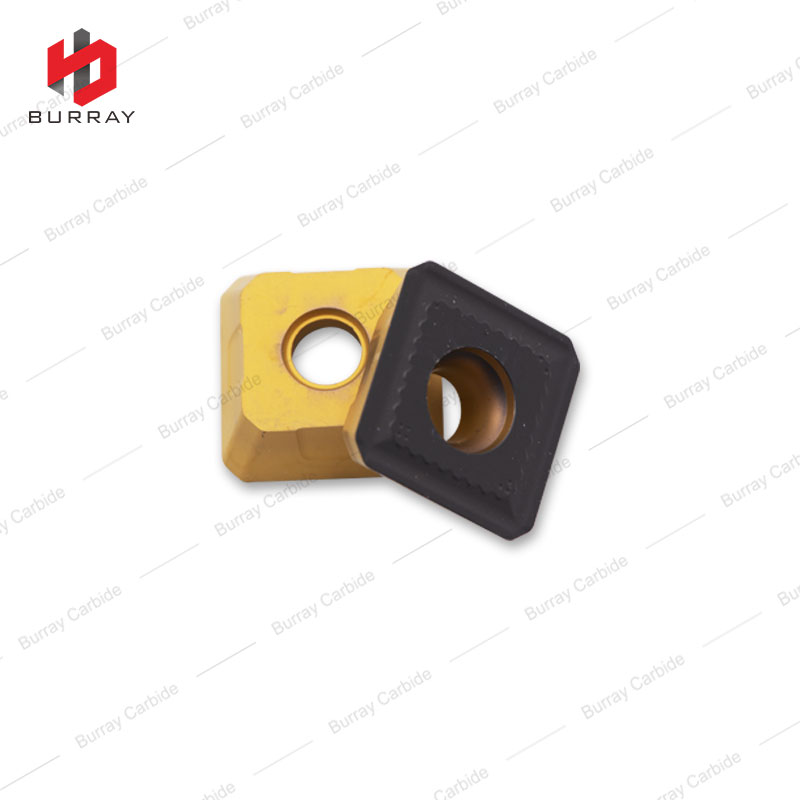 R245-18T6M-PM Carbide Face Milling Insert with Yellow Black CVD Coating