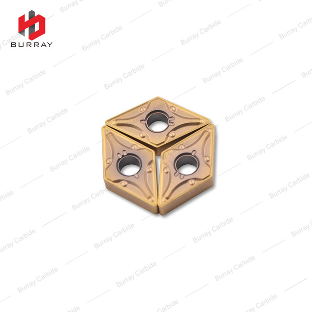 Tungsten Carbide Turning Insert DNMG150408-MA CNC Carbide Inserts with Yellow PVD Coating for Stainless Steel