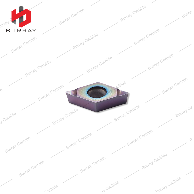 Diamond Shaped CNC Turning Inserts DCMT11T304-N Cemented Carbide with High Hardness for Stainless Steel with PVD Coating