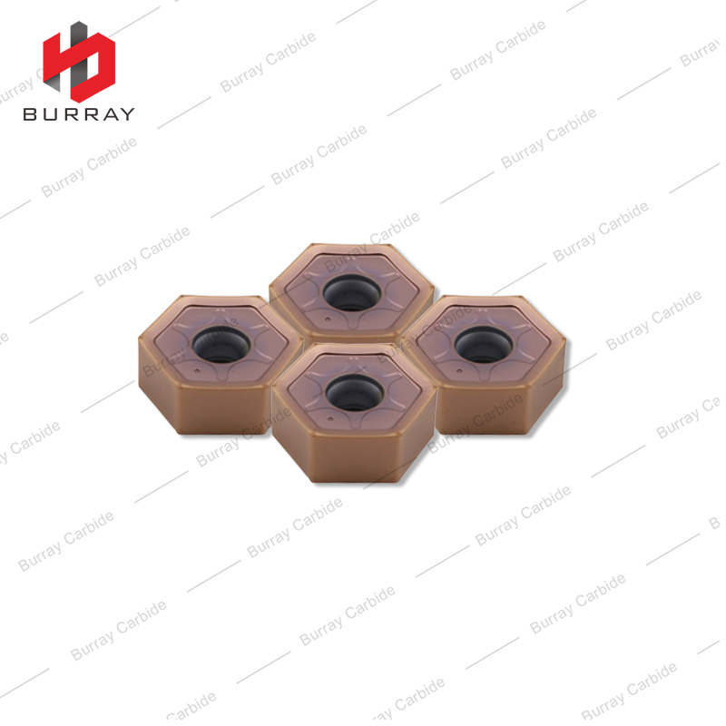 CNC Cemented Carbide HNMG090608R High Feed Hexagonal Double Sided Milling Inserts for Rough Machining of Steel Workpieces