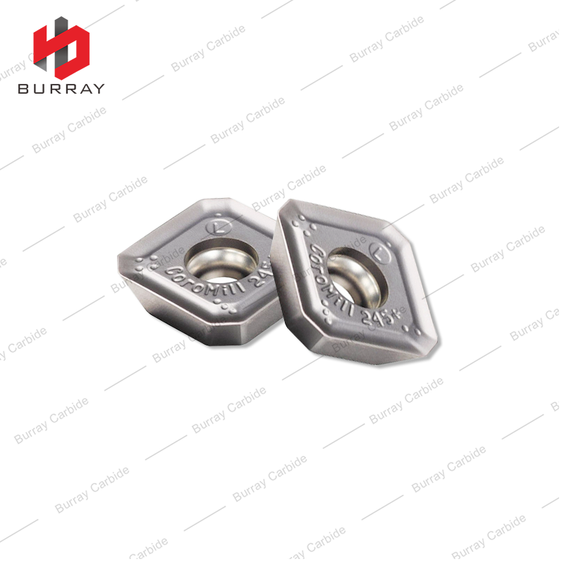Lathe Tools Carbide CNC Milling Inserts R245-12T3E-PL with PVD Coating for Stainless Steel Hardened Steel and Heat Resistant Alloys