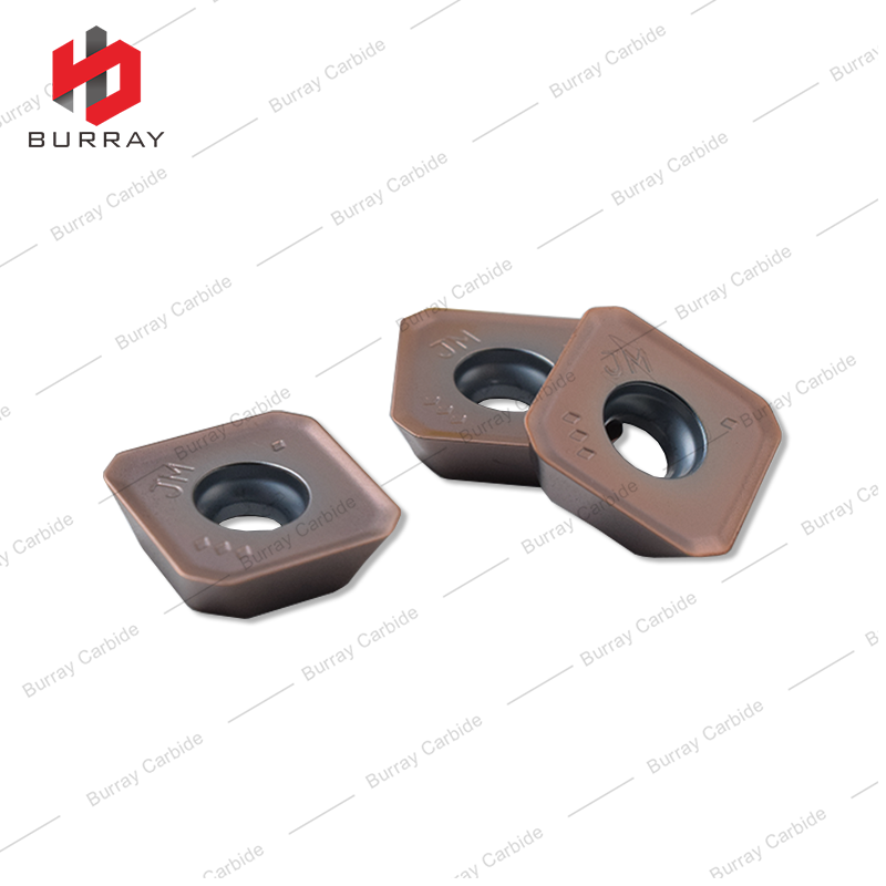 Rough Cutting Square Indexable Carbide Inserts SEMT13T3AGSN-JM PVD Coated for ASX445 Face Milling Cutters
