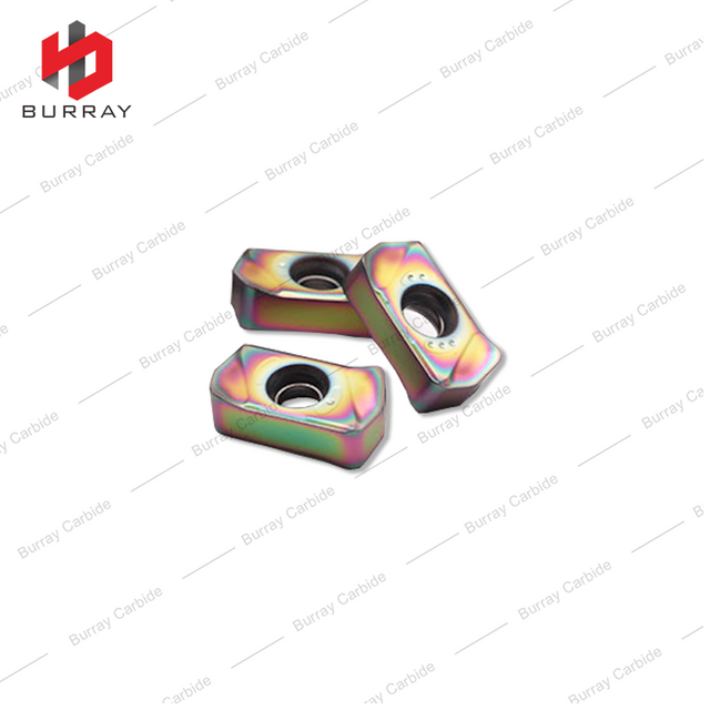 Tungsten Carbide Milling Insert LNMU030303 High Feed Milling Insert with Colored PVD Coating CNC Machining Indexable Cutting Tools