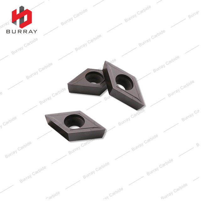 Carbide CNC Machining Lathe Inserts DCMT11T304-MS 55° Rhombic Positive Rake Turning Tools