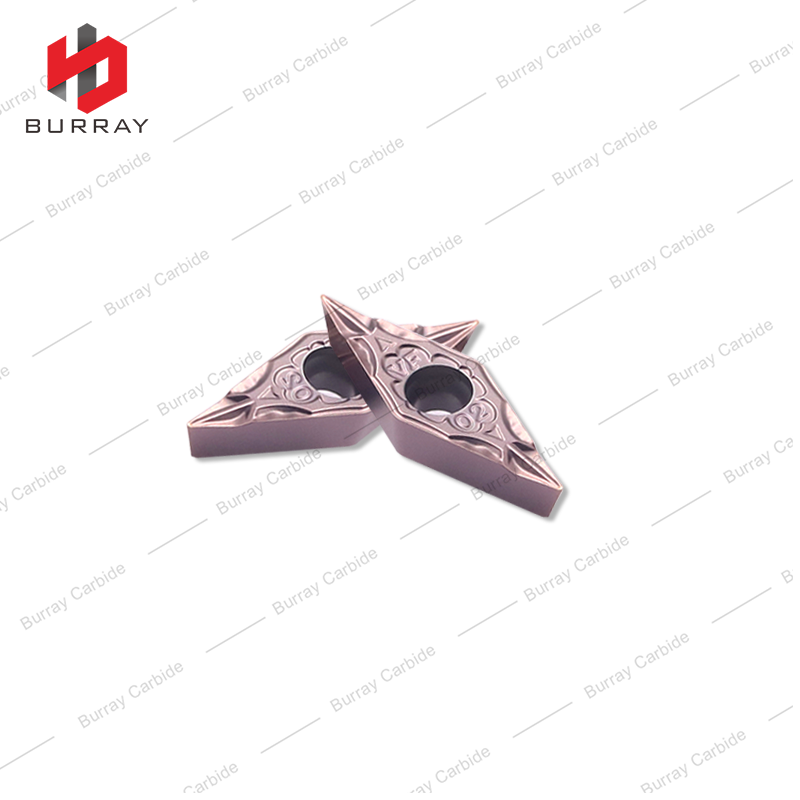 Customized Tungsten Carbide Turning Inserts VBMT110302-VF with PVD Coated for Precision Boring Insert of Stainless Steel Small Parts