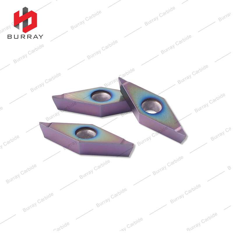 Tungsten Carbide Turning Inserts VBMT160404/08-N CNC Turning Parts Machinery with PVD Coated of High Hardness Quenched Steel Materials