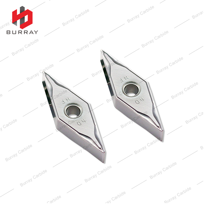 VNMG Tungsten Carbide Inserts VNMG160404-NF CNC Lathe Turning Insert for Aluminum Machining