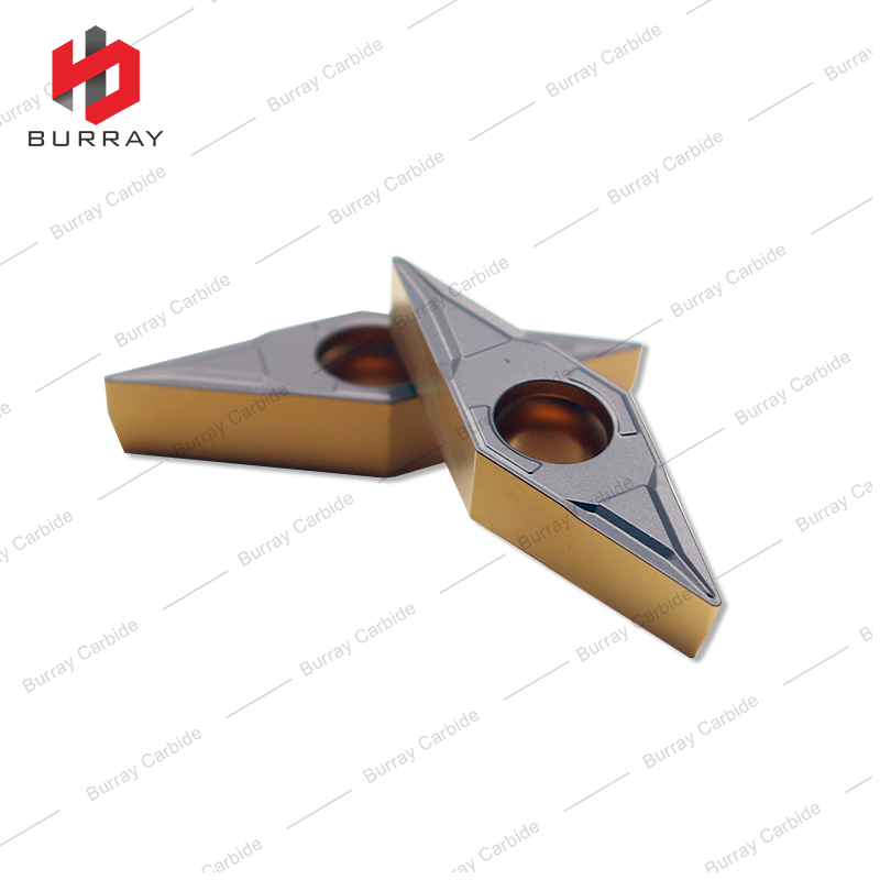 Burray Tool for Metal Cutting Insert Diamond Shaped 35deg VBMT Carbide Inserts VBMT160404-PF CNC Alloy Blade 10 PCS
