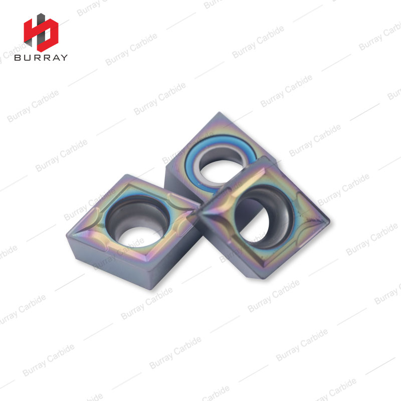 CCMT09T304-TF High Strength CNC Turning Tungsten Carbide Insert Nano Colorful Coating