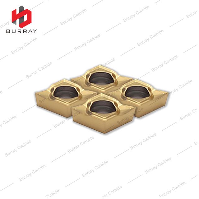 CNC Insert Rhombic Turning Insert CCGT with PVD Coated Finish Turning Insert CCGT060201-YL for Steel and Stainless Steel 