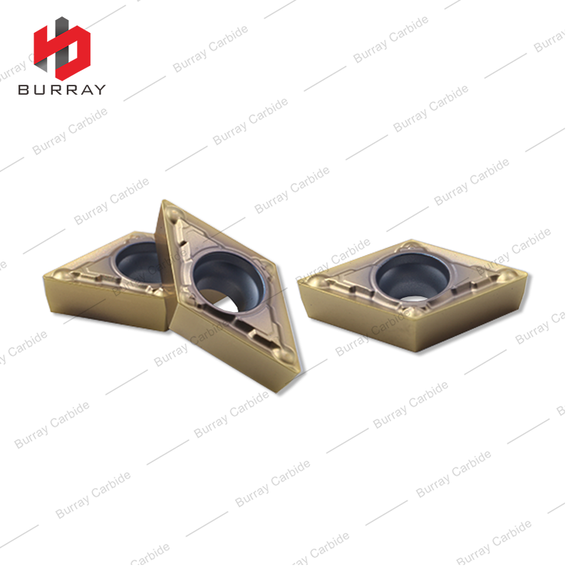 DCMT11T304-MV 55° Rhombic CNC Turning Insert PVD Coated for Steel Machining