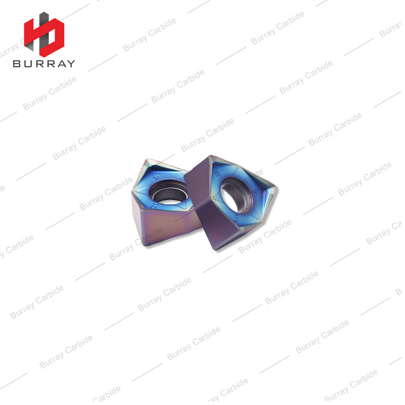 WNMU080608 Indexable Milling Insert 90 Degree Double-Sided Hexagonal for Heavy Cutting High Feed Machining with PVD Coated for Quenching Steel and Stainless Steel and High-Hardness Materials