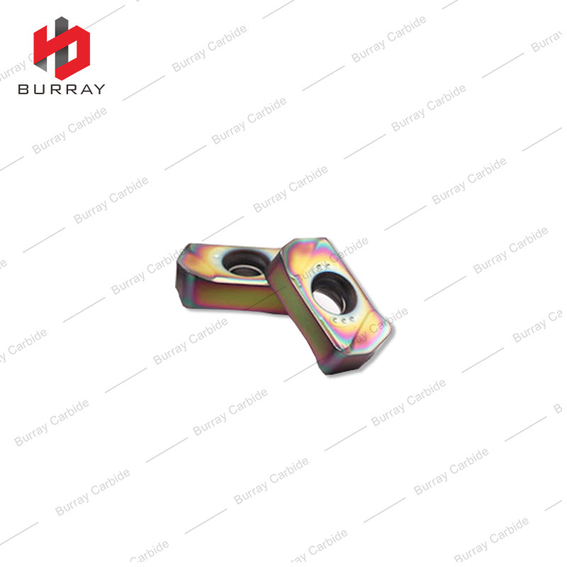 Tungsten Carbide Milling Insert LNMU030303 High Feed Milling Insert with Colored PVD Coating CNC Machining Indexable Cutting Tools