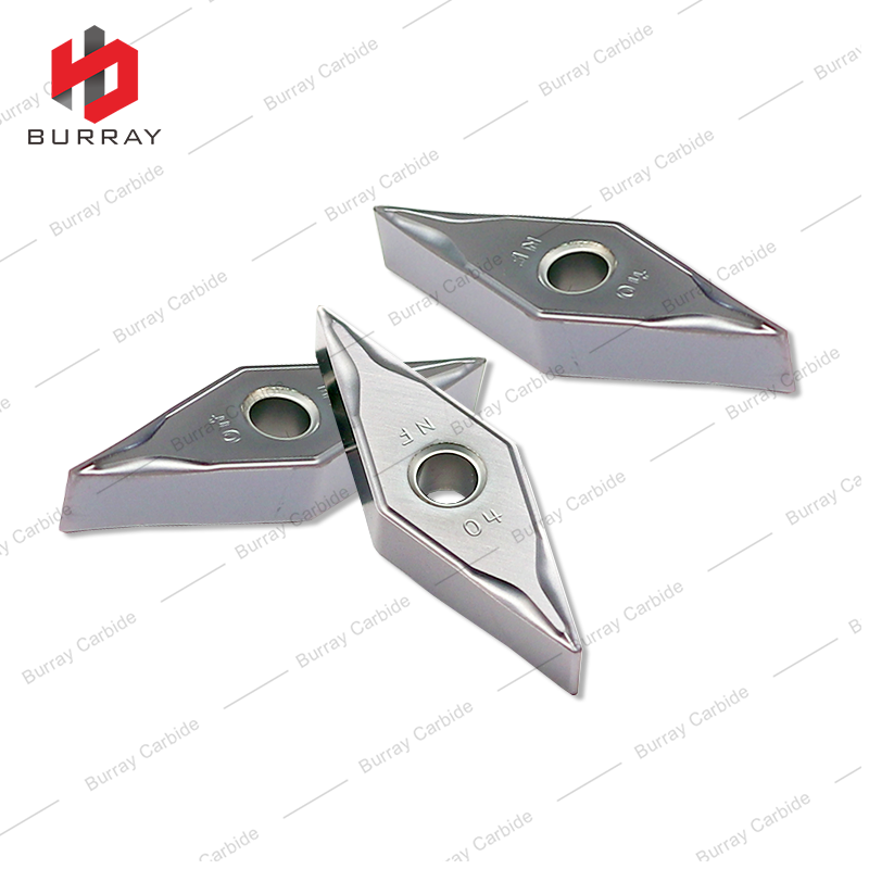VNMG Tungsten Carbide Inserts VNMG160404-NF CNC Lathe Turning Insert for Aluminum Machining