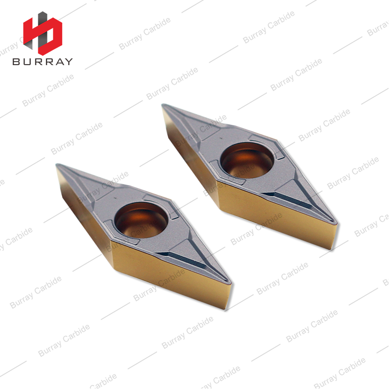Burray Tool for Metal Cutting Insert Diamond Shaped 35deg VBMT Carbide Inserts VBMT160404-PF CNC Alloy Blade 10 PCS