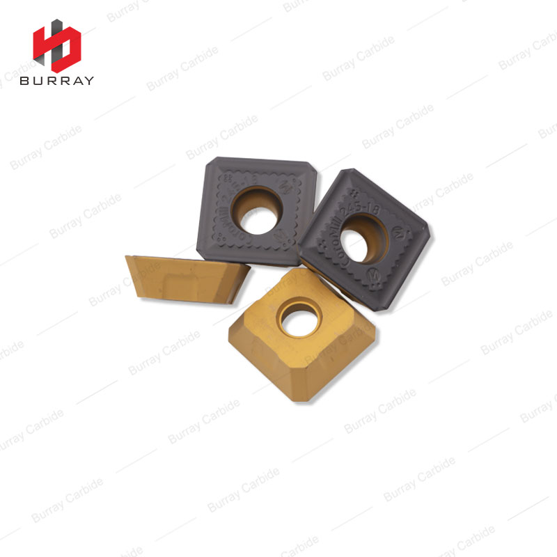 R245-18T6M-MM Tungsten Carbide Face Milling Inserts with Double Color Coating