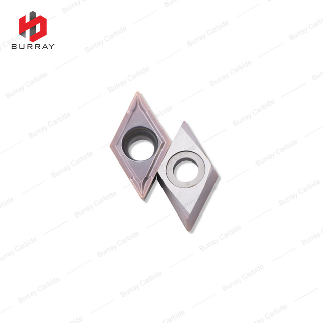 DCMT11T304-TF Turning Insert Carbide Tool CNC Lathe Turning Tools with Purplish Red PVD Coating for Steel Parts