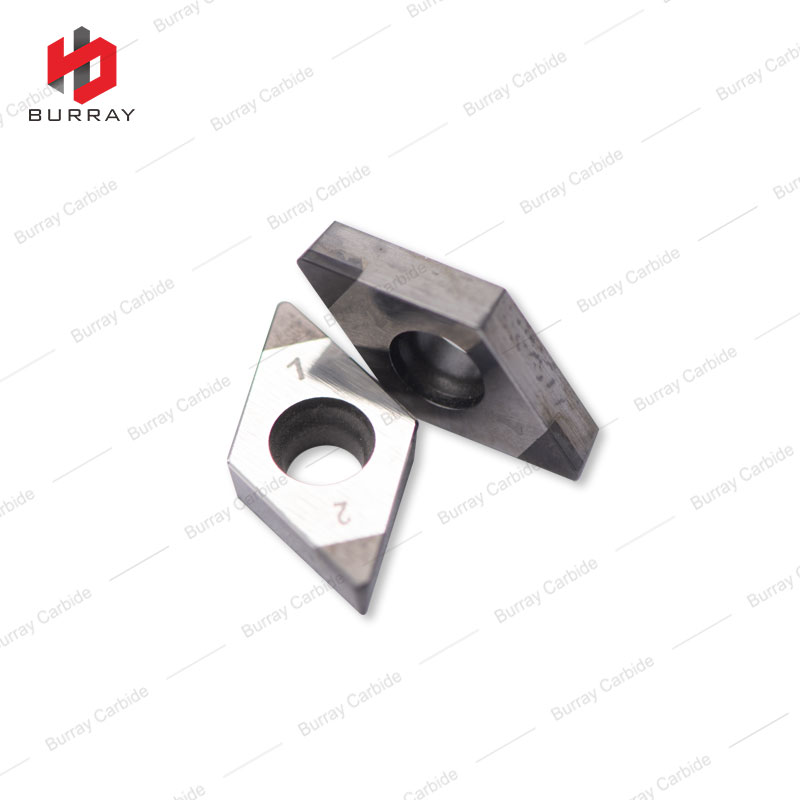 DCGW070204 rhombic inserts with 2 CBN Tips for Machining Hardened Steel, Sintered Metals and High Temperature Alloys