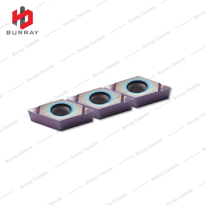 Diamond Shaped CNC Turning Inserts DCMT11T304-N Cemented Carbide with High Hardness for Stainless Steel with PVD Coating